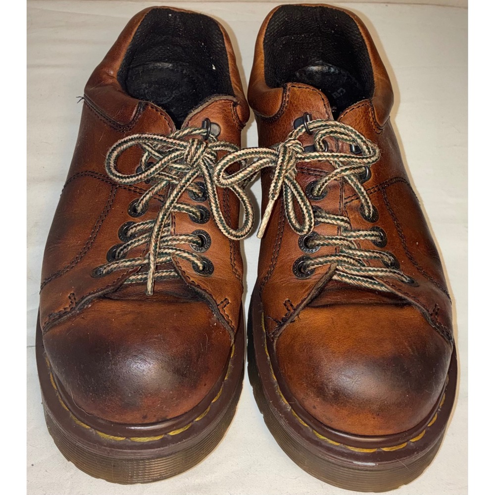 Vintage Dr Martens 8312 Brown Leather Oxford Shoes Size 8 Made in England